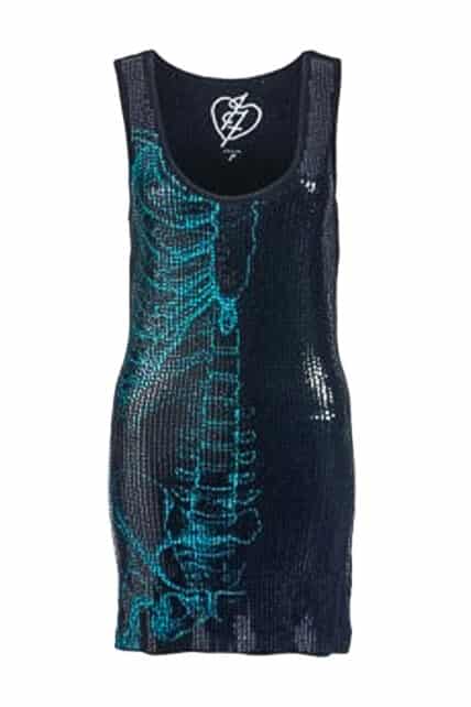 Wishbone Sequinned Black Dress (by Iron Fist )