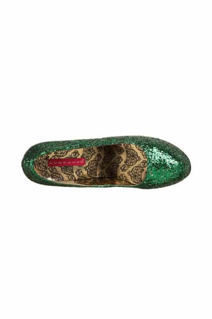 Womens Green Glitter Teeze 06 Shoes