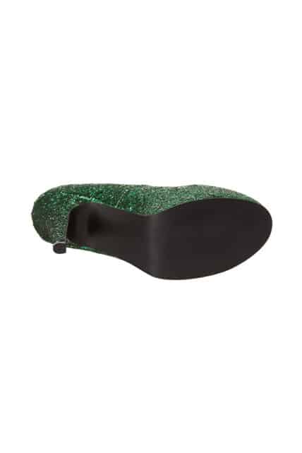 Womens Green Glitter Teeze 06 Shoes